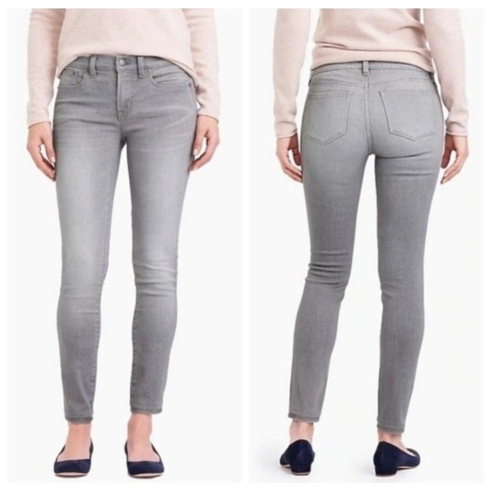 J.Crew Mercantile 26 Jeans Skinny Light Gray F4484 Stretch Denim Casual Low Rise